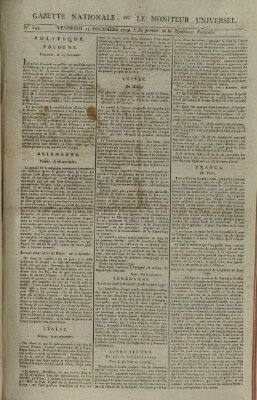 Gazette nationale, ou le moniteur universel (Le moniteur universel) Freitag 14. Dezember 1792