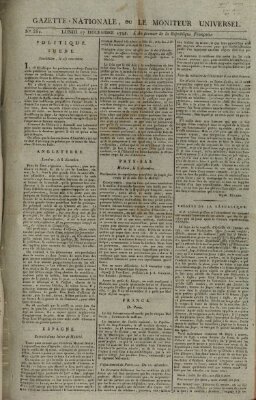 Gazette nationale, ou le moniteur universel (Le moniteur universel) Montag 17. Dezember 1792