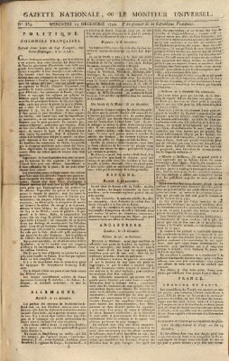 Gazette nationale, ou le moniteur universel (Le moniteur universel) Mittwoch 19. Dezember 1792