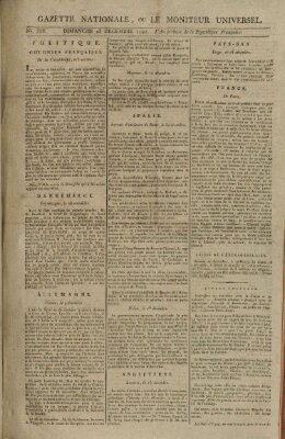 Gazette nationale, ou le moniteur universel (Le moniteur universel) Sonntag 23. Dezember 1792