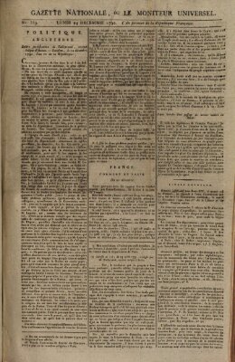 Gazette nationale, ou le moniteur universel (Le moniteur universel) Montag 24. Dezember 1792