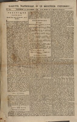 Gazette nationale, ou le moniteur universel (Le moniteur universel) Freitag 28. Dezember 1792