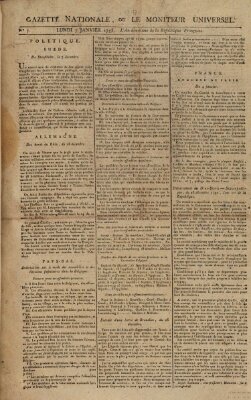 Gazette nationale, ou le moniteur universel (Le moniteur universel) Montag 7. Januar 1793