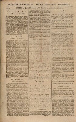 Gazette nationale, ou le moniteur universel (Le moniteur universel) Samstag 12. Januar 1793