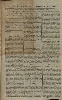 Gazette nationale, ou le moniteur universel (Le moniteur universel) Samstag 19. Januar 1793