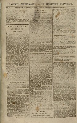 Gazette nationale, ou le moniteur universel (Le moniteur universel) Freitag 25. Januar 1793