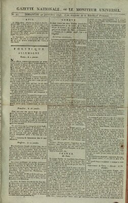 Gazette nationale, ou le moniteur universel (Le moniteur universel) Sonntag 27. Januar 1793