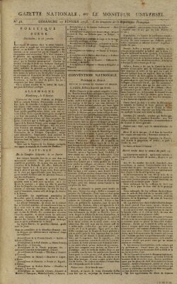 Gazette nationale, ou le moniteur universel (Le moniteur universel) Sonntag 17. Februar 1793