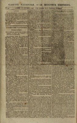 Gazette nationale, ou le moniteur universel (Le moniteur universel) Montag 18. Februar 1793