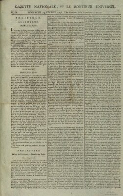 Gazette nationale, ou le moniteur universel (Le moniteur universel) Sonntag 24. Februar 1793