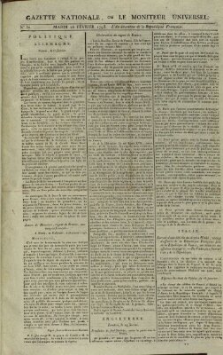 Gazette nationale, ou le moniteur universel (Le moniteur universel) Dienstag 26. Februar 1793