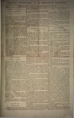 Gazette nationale, ou le moniteur universel (Le moniteur universel) Samstag 9. März 1793