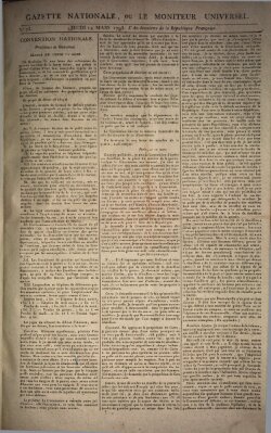 Gazette nationale, ou le moniteur universel (Le moniteur universel) Donnerstag 14. März 1793