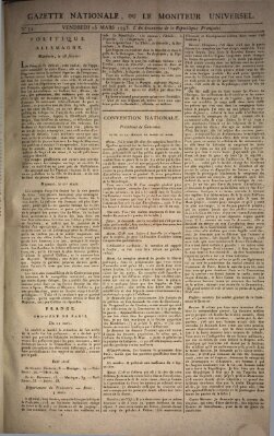 Gazette nationale, ou le moniteur universel (Le moniteur universel) Freitag 15. März 1793