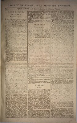 Gazette nationale, ou le moniteur universel (Le moniteur universel) Dienstag 19. März 1793