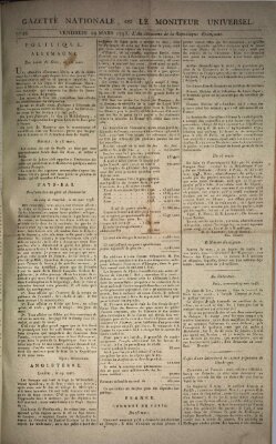 Gazette nationale, ou le moniteur universel (Le moniteur universel) Freitag 29. März 1793