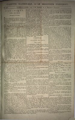 Gazette nationale, ou le moniteur universel (Le moniteur universel) Montag 8. April 1793