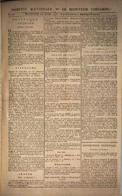 Gazette nationale, ou le moniteur universel (Le moniteur universel) Sonntag 28. April 1793