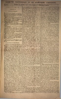 Gazette nationale, ou le moniteur universel (Le moniteur universel) Dienstag 30. April 1793