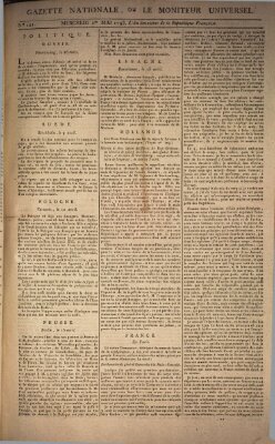 Gazette nationale, ou le moniteur universel (Le moniteur universel) Mittwoch 1. Mai 1793