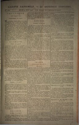 Gazette nationale, ou le moniteur universel (Le moniteur universel) Donnerstag 9. Mai 1793