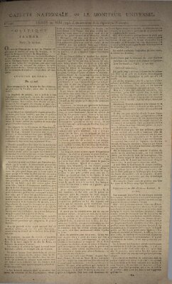 Gazette nationale, ou le moniteur universel (Le moniteur universel) Montag 20. Mai 1793