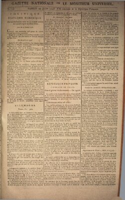 Gazette nationale, ou le moniteur universel (Le moniteur universel) Samstag 22. Juni 1793