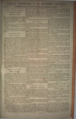 Gazette nationale, ou le moniteur universel (Le moniteur universel) Freitag 28. Juni 1793