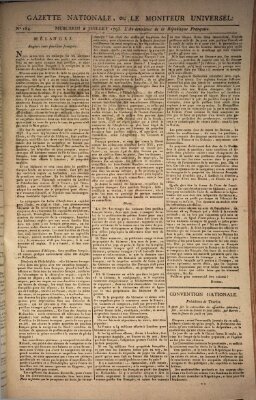 Gazette nationale, ou le moniteur universel (Le moniteur universel) Mittwoch 3. Juli 1793