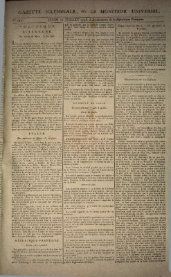 Gazette nationale, ou le moniteur universel (Le moniteur universel) Donnerstag 11. Juli 1793