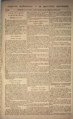 Gazette nationale, ou le moniteur universel (Le moniteur universel) Samstag 13. Juli 1793