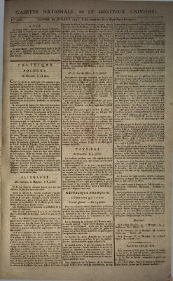 Gazette nationale, ou le moniteur universel (Le moniteur universel) Montag 22. Juli 1793