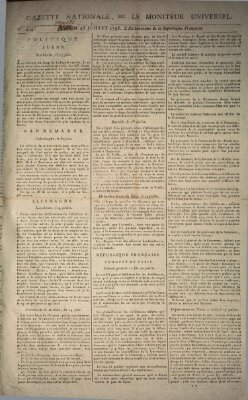 Gazette nationale, ou le moniteur universel (Le moniteur universel) Dienstag 23. Juli 1793