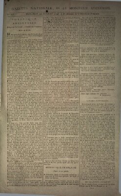 Gazette nationale, ou le moniteur universel (Le moniteur universel) Mittwoch 24. Juli 1793