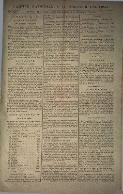 Gazette nationale, ou le moniteur universel (Le moniteur universel) Samstag 27. Juli 1793