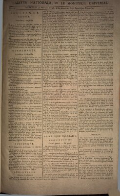 Gazette nationale, ou le moniteur universel (Le moniteur universel) Mittwoch 7. August 1793