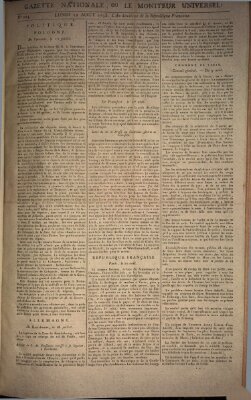 Gazette nationale, ou le moniteur universel (Le moniteur universel) Montag 12. August 1793