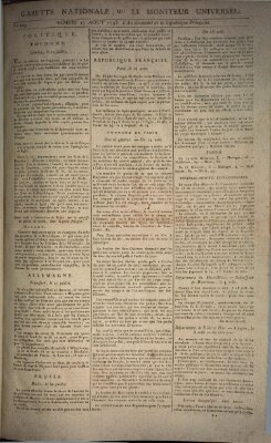 Gazette nationale, ou le moniteur universel (Le moniteur universel) Samstag 17. August 1793