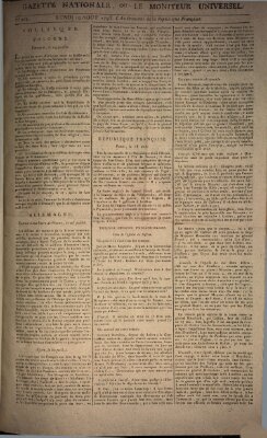 Gazette nationale, ou le moniteur universel (Le moniteur universel) Montag 19. August 1793