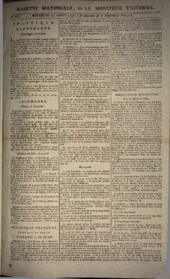 Gazette nationale, ou le moniteur universel (Le moniteur universel) Mittwoch 21. August 1793