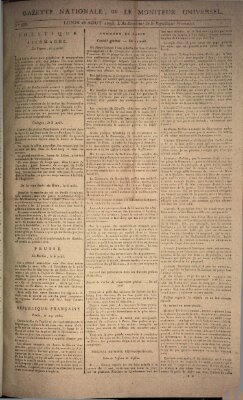 Gazette nationale, ou le moniteur universel (Le moniteur universel) Montag 26. August 1793