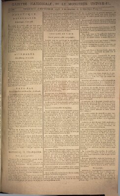 Gazette nationale, ou le moniteur universel (Le moniteur universel) Freitag 13. September 1793