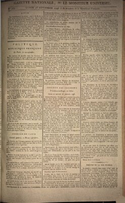 Gazette nationale, ou le moniteur universel (Le moniteur universel) Montag 23. September 1793