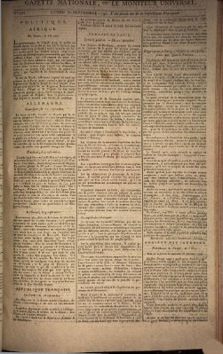 Gazette nationale, ou le moniteur universel (Le moniteur universel) Montag 30. September 1793