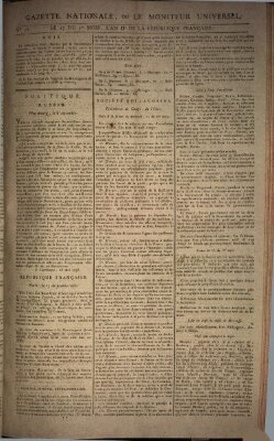 Gazette nationale, ou le moniteur universel (Le moniteur universel) Dienstag 8. Oktober 1793