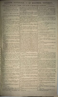 Gazette nationale, ou le moniteur universel (Le moniteur universel) Freitag 18. Oktober 1793