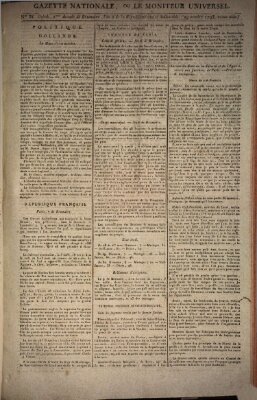 Gazette nationale, ou le moniteur universel (Le moniteur universel) Dienstag 29. Oktober 1793