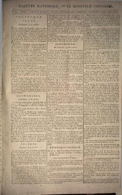 Gazette nationale, ou le moniteur universel (Le moniteur universel) Freitag 1. November 1793