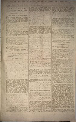 Gazette nationale, ou le moniteur universel (Le moniteur universel) Samstag 2. November 1793