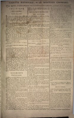 Gazette nationale, ou le moniteur universel (Le moniteur universel) Montag 4. November 1793